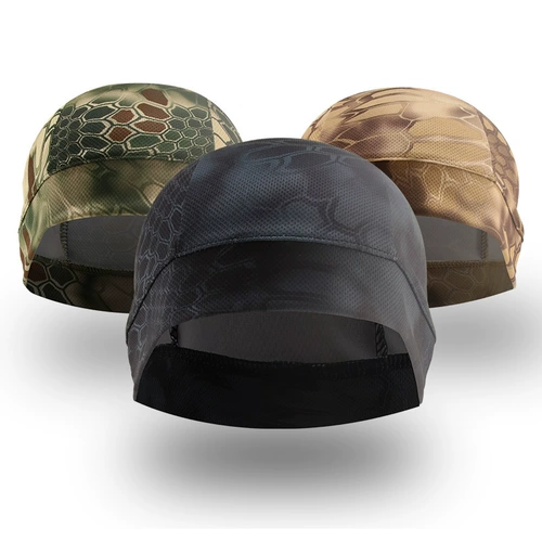 Шелковый летний дорожный спортивный быстросохнущий платок, велосипед, шлем для велоспорта, впитывает пот и запах