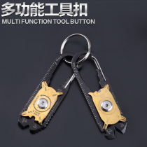 Outdoor 20 Camping Key Buckle Bike Backpack Emergency Military Knife Card Multifunction Mountaineering Buckle Combined Tool Buckle