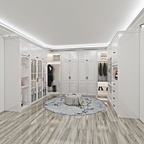 Whole house overall cloakroom customization modern light luxury walk-in cloakroom design corner open wardrobe customization