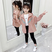Korean Girls Fall Winter Coat 2021 New Cotton Girls Net Red Trench Coat Kids Western Fashion Top Trend