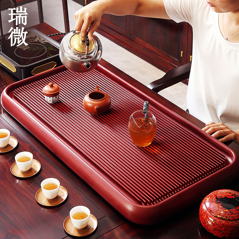 Ruimicro Bakelite tea tray Taiwan Germany imported rectangular tea table tea set home set simple electric Bakelite tea tray