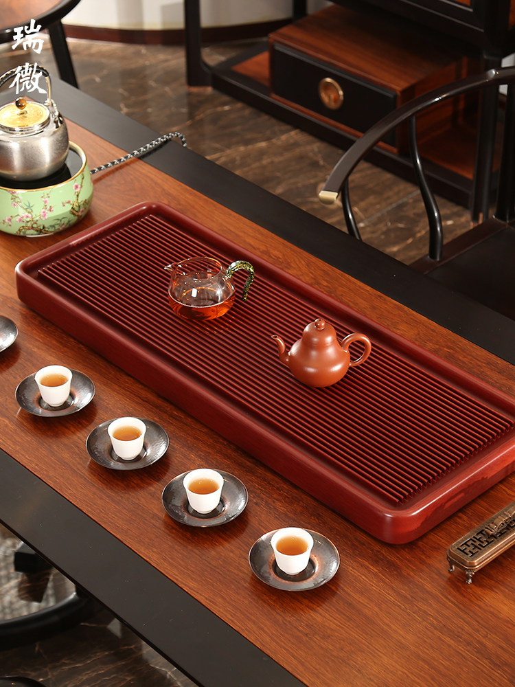 Bakelite tea tray German household simple solid wood purple sand small tea table Taiwan imported rectangular bakelite tea sea tea tray