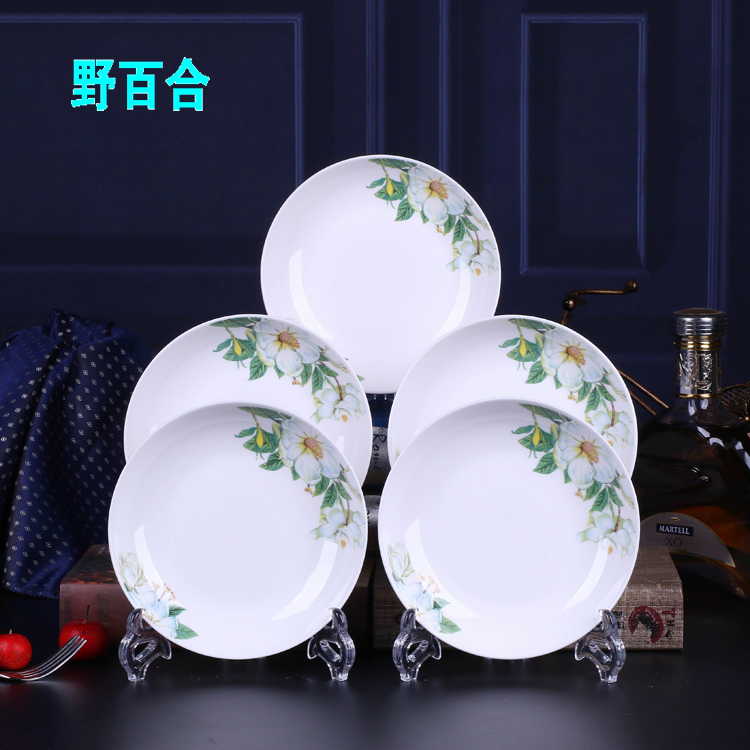 5 món ăn tại nhà khách sạn 7-8 inch món ăn tròn bát cơm - Đồ ăn tối đĩa nhựa dùng 1 lần