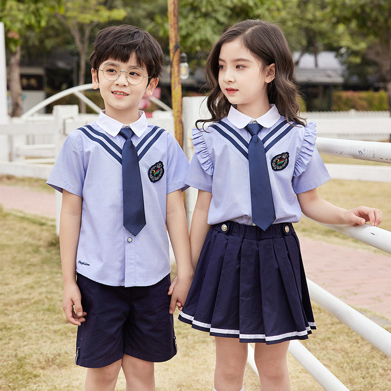 Kindergarten Landscaped Summer Graduation Photos Suit Inellen Wind Children Class Clothes Elementary School Children's School Uniforms 61 Choral Redress