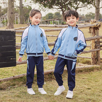 Kindergarten Garden clothes Spring and autumn clothes Korean version Primary school uniforms Spring class clothes suit children Long sleeves sports clothes blue