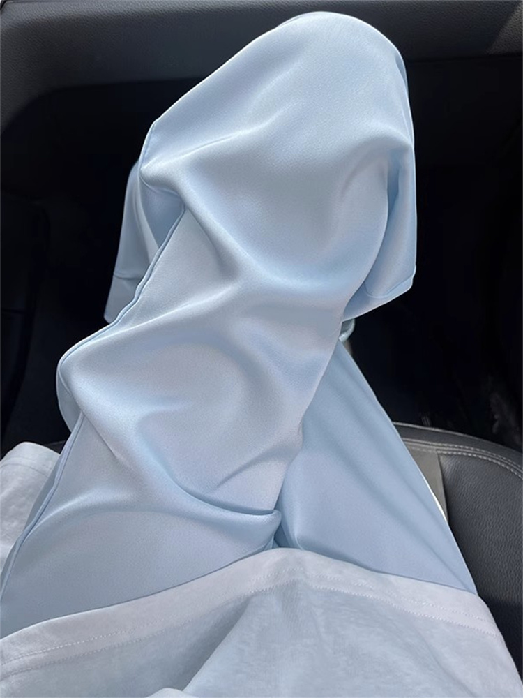 Blue Acetic Acid Wide-leg Pants Women's Spring And Autumn Summer Loose Casual Straight High-waisted Satin Ice Silk Pants_ecoleips.com