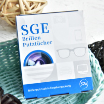 New date Germany SGE Yin CI disposable glasses cloth glasses cleaning paper mirror cloth wet wipes screen