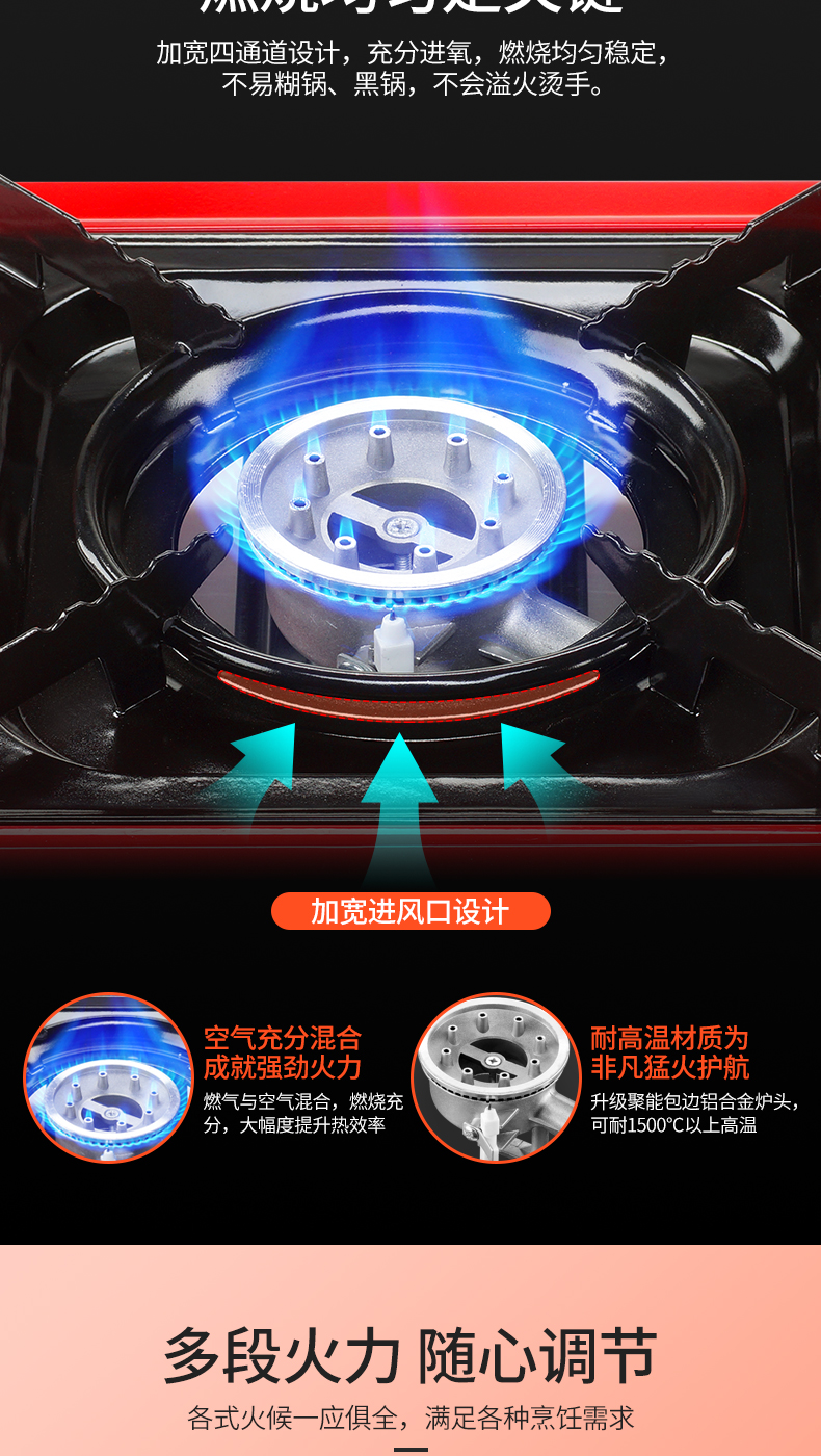 Yangu ngoài trời di động cassette bếp dã ngoại bếp gió lẩu nồi nướng bếp gas lò thẻ xe - Bếp lò / bộ đồ ăn / đồ nướng dã ngoại bếp nướng than ngoài trời