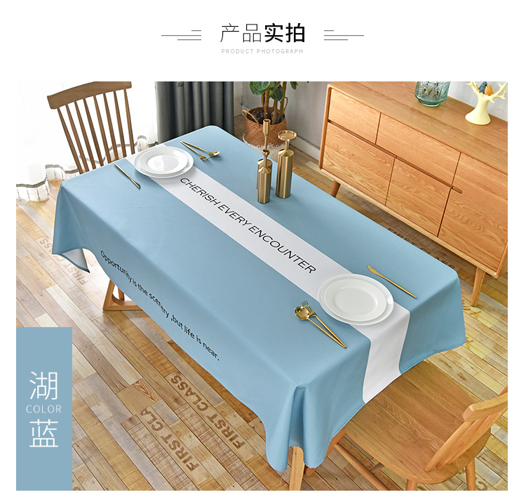 Mạng gia đình Bắc Âu khăn trải bàn màu đỏ vải bàn mat không thấm nước và nghiên cứu chống dầu phòng khách khăn trải bàn hình chữ nhật - Khăn trải bàn khăn trải bàn thờ