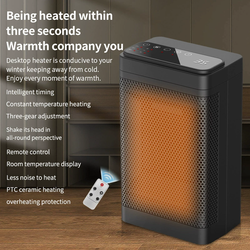 Зимний настольный компьютер небольшой вентилятор PTC Silent Electric Electric Heater 1500 Вт.