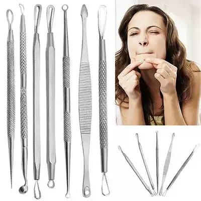 7 Pcs Blackhead Pimple Blemish Comedone Acne Extractor Remov