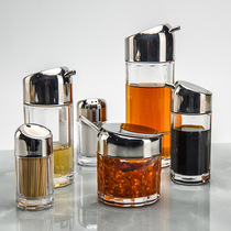 Well teak acrylic oil pot thickened anti-leakage sauce bottle Home Sauce Bottle Vinegar Pot Restaurant Hotel Seasoned Jar Anti-Fall