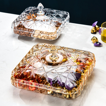 European candy box with lid household living room plastic transparent creative dried fruit box snack storage box fruit tray