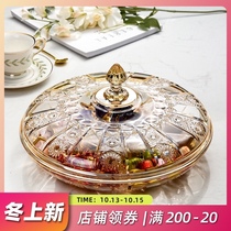 Yajia European-style dried fruit box with lid creative household acrylic candy box snack box living room fruit plate