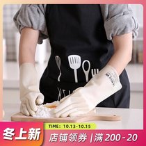Yajia rubber gloves home kitchen thickened clean nitrile latex food grade baking and noodle gloves durable