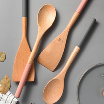 YAKA-HOME Japanese-style wooden shovel non-stick pan special stir-fry shovel wooden soup spoon high temperature home spatula