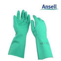 Ansell 37-176 acid-resistant pH-solvent Anti-oil-resistant Industrial Lauprotect Nitrile Rubber Gloves