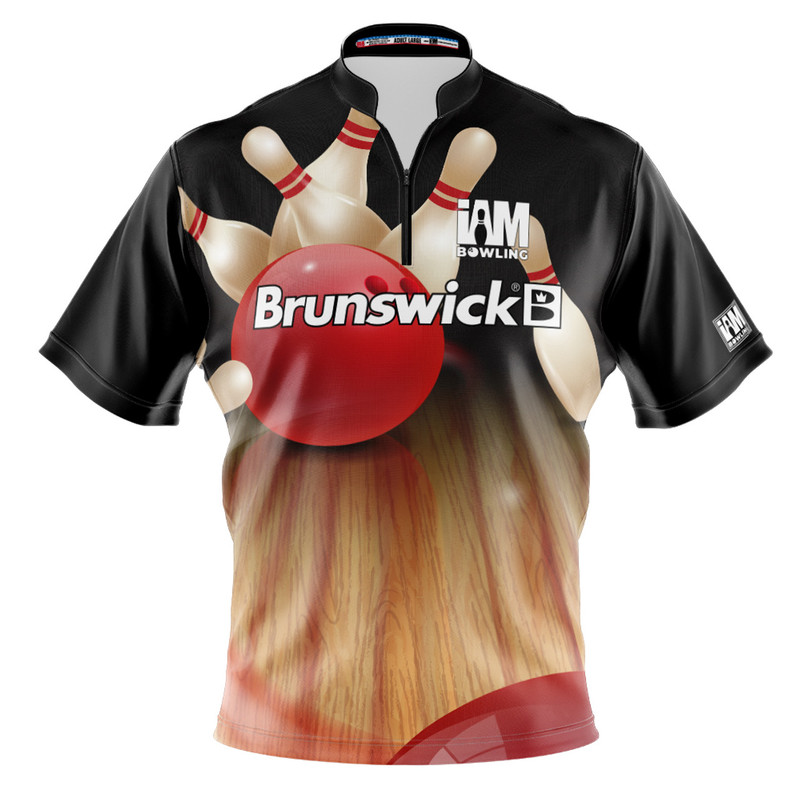 Brunswick Ds Bowling Jersey Black Bowling Short-Sleeved Top 3D Polo Fir 2069-Br