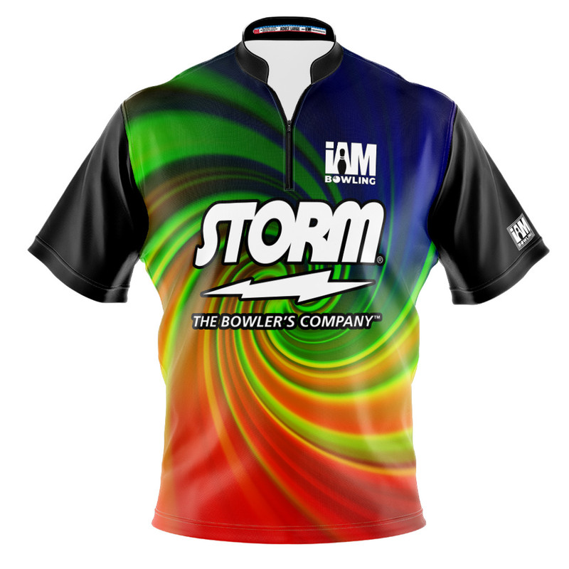 Storm Ds Bowling Jersey Colorful Patchwork Bowling Shirt Short-Sleeve Top 3D Polo Fir 2183-St