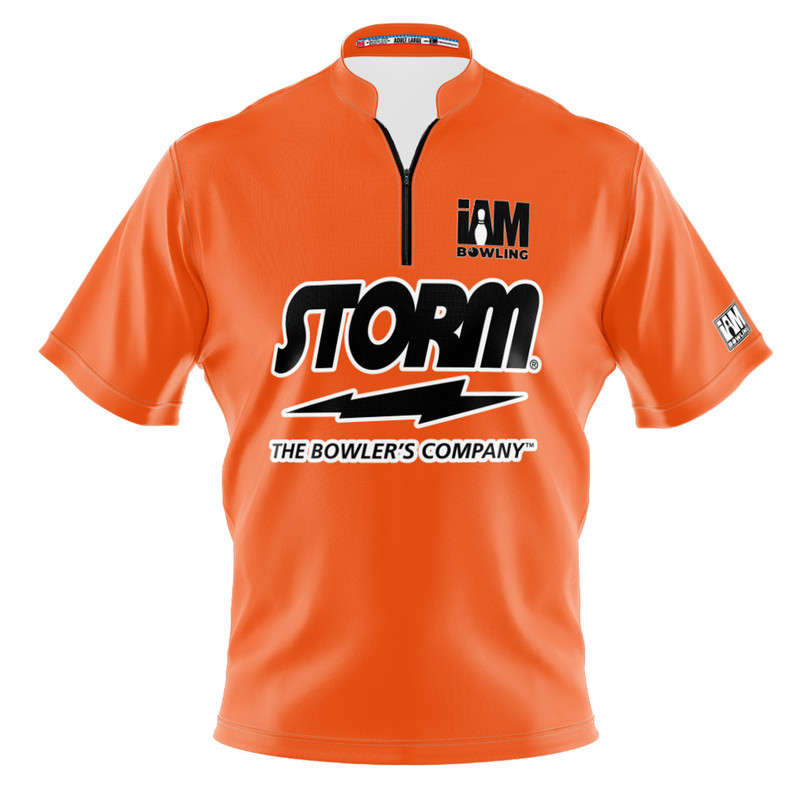 Storm Ds Bowling Jersey Orange Bowling Shirt Short-Sleeved Top 3D Polo 1603-St