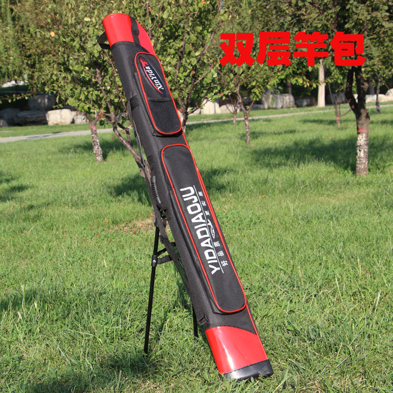 Special fishing gear bag 1 2 meters double-layer three-layer rod bag Fishing rod bag waterproof
