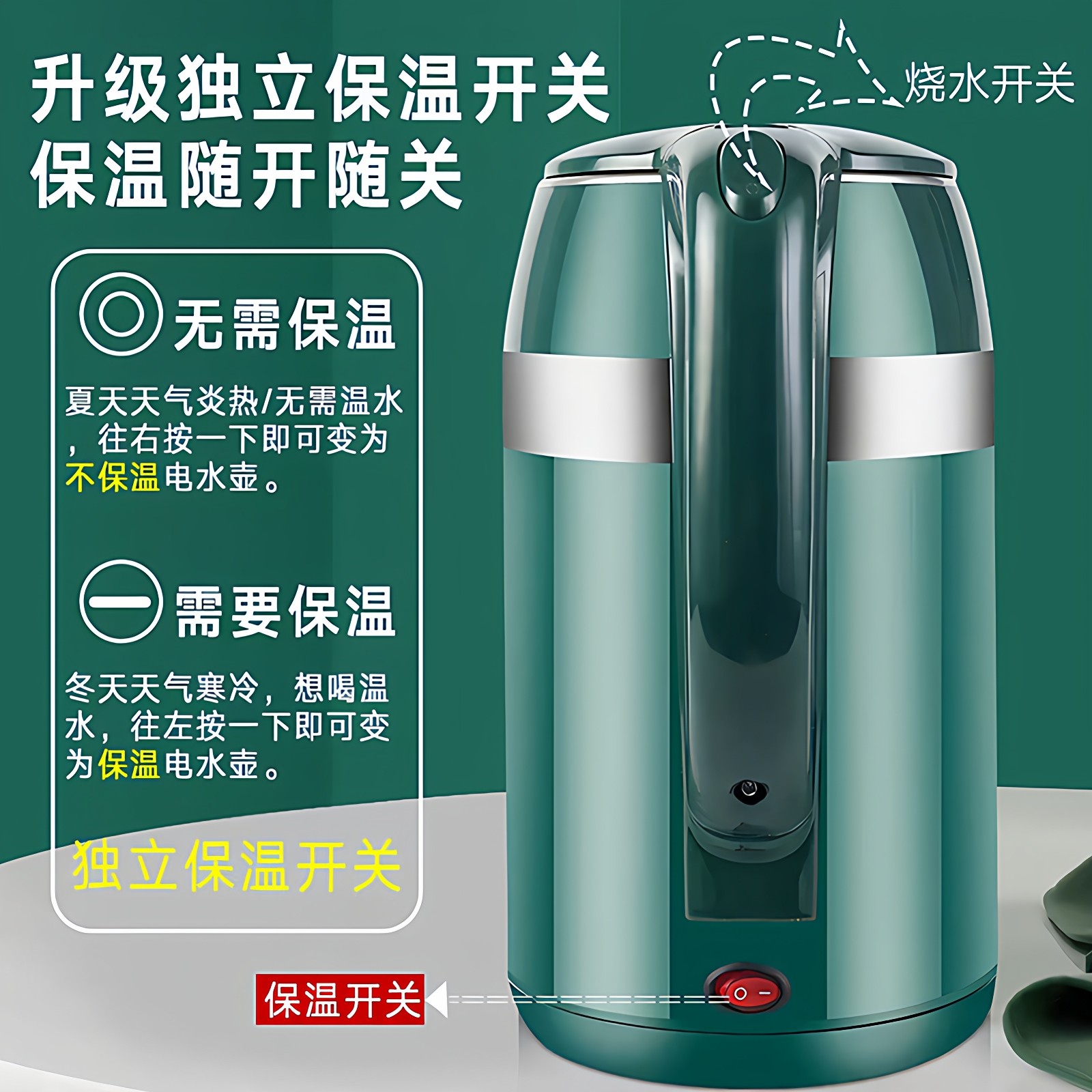 Wanlida Electric Kettle 2025 New Model Household Electric Kettle with Insulation, Fully Automatic Intelligent Constant Temperature Electric Kettle
