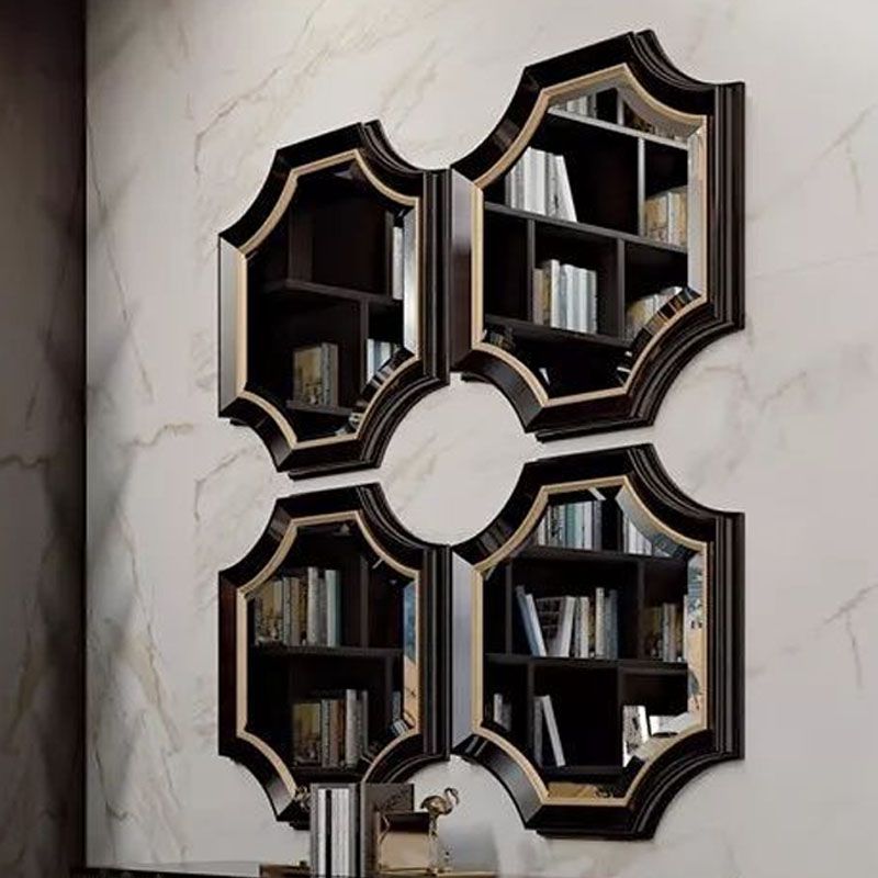 American restaurant wall decoration mirror Square wall-mounted dining side combination mirror wall decoration Six-sided entrance mosaic decorative mirror