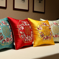 Modern new Chinese pillow Wedding pillow Sofa backrest Bedside bag Classical large pillow Waist pillow with core cushion