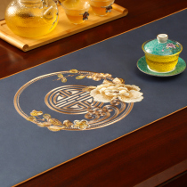 Chinese table flag light luxury high-end new Chinese table simple modern tea tablecloth mat custom coffee table mat