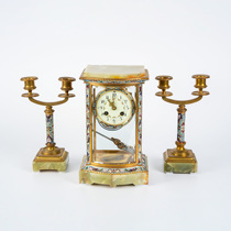 Tim European Antiques Western Antiquities French Home Decor Collection Ornaments Marble Candlestick Siming Clock