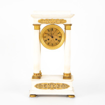 Tim European Antiques Western Antiques French Home Decor Collection Ornaments Marble Arc de Triomphe Mechanical Clock