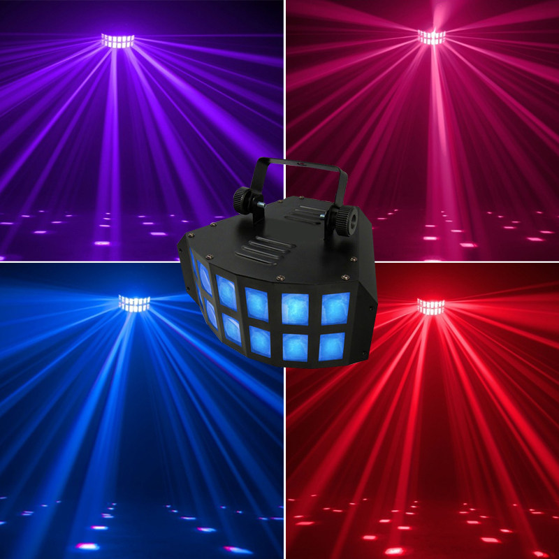 Stage LED Butterfly Light Pattern Light Laser Light Sound Control Bar KTV Flash Bag Room Trampoline Light