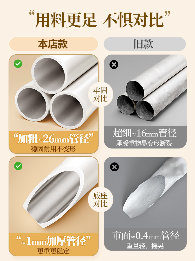 Floor-Standing Clothes Rack for Bedroom and Living Room, Bedside Clothes Organizer, Entryway Vertical Coat and Hat Rack