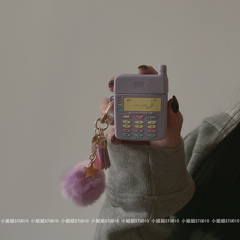 Purple Big Brother suitable for Airpods Pro protective sleeve Apple wireless Bluetooth headset sleeve 1 2 generation soft silicone