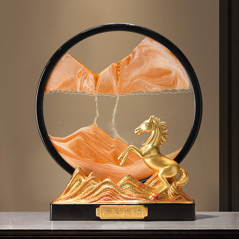 ПРИКОСНИСЬ К МИСС в новом китайском стиле, лошадь к успеху, роспись по зыбучим пескам, украшение гостиной, ТВ-кабинета, крыльца, подарок на новоселье