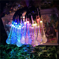 LED solar lights water drop lights string waterproof lawn outdoor garden lights street lights Christmas holiday romantic decoration