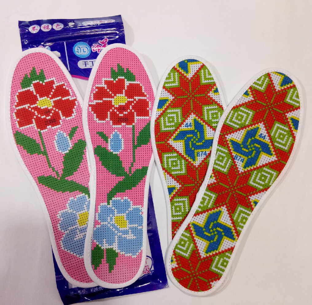 Printed non-fading pinhole Cross embroidered shoes cotton fabric embroidered with embroidered handmade semi-finished men and women universal-Taobao
