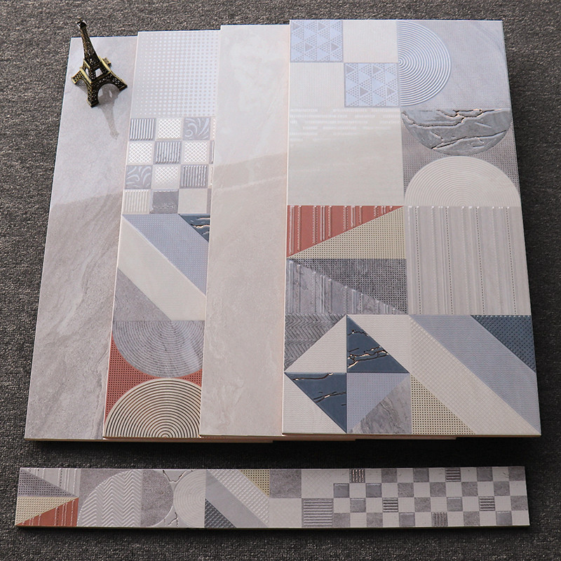 Bright Face Stone Textured Wall Brick Fine Carved Full Throw Glazed Face Brick 300X600 Kitchen Bathroom Balcony Anti Slip Tile Color Flower Brick