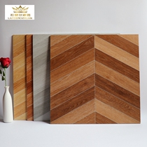 Fish bone wood grain brick 600x600 Living room Herringbone Tiles Imitation Ancient Brick Shops Catering Chain Grey Tiles