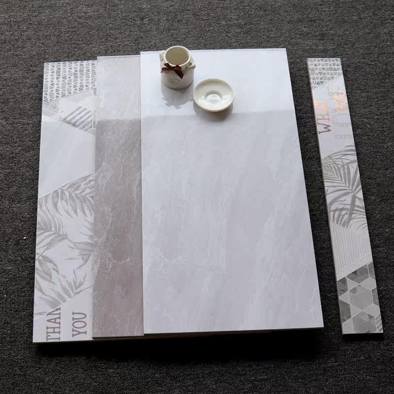 Foshan Tile Grey Marble Wall Brick 300x600 Kitchen Makeup Room Porcelain Sheet Balcony Bathroom Non-slip Floor Tiles