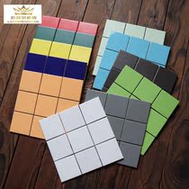 Nordic Full Porcelain Black & White Grey Mosaic 300 Toilet Pure Color Nine Palace Lattice Wall Tiles Kitchen Matt Tiles