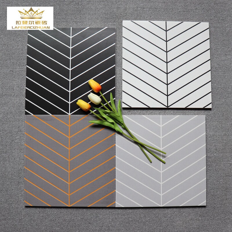 New Fishbone black and white tiles 300x300 living room features personality tile kitchen sanitary 1191994-150A