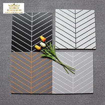 New Fish Bone Black & White Flower Brick 300x300 Living-room Featured Personality Tile Kitchen sanitary 1191994-150A