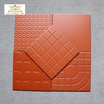 Simple damp-proof brick 300x300 kitchen balcony anti-slip grid small floor tile red cylinder brick outdoor tile wide field brick