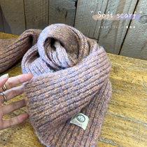 Sun Childrens Products) Girls Soft Waxy Scarf Winter New Knitted Warm Scarf