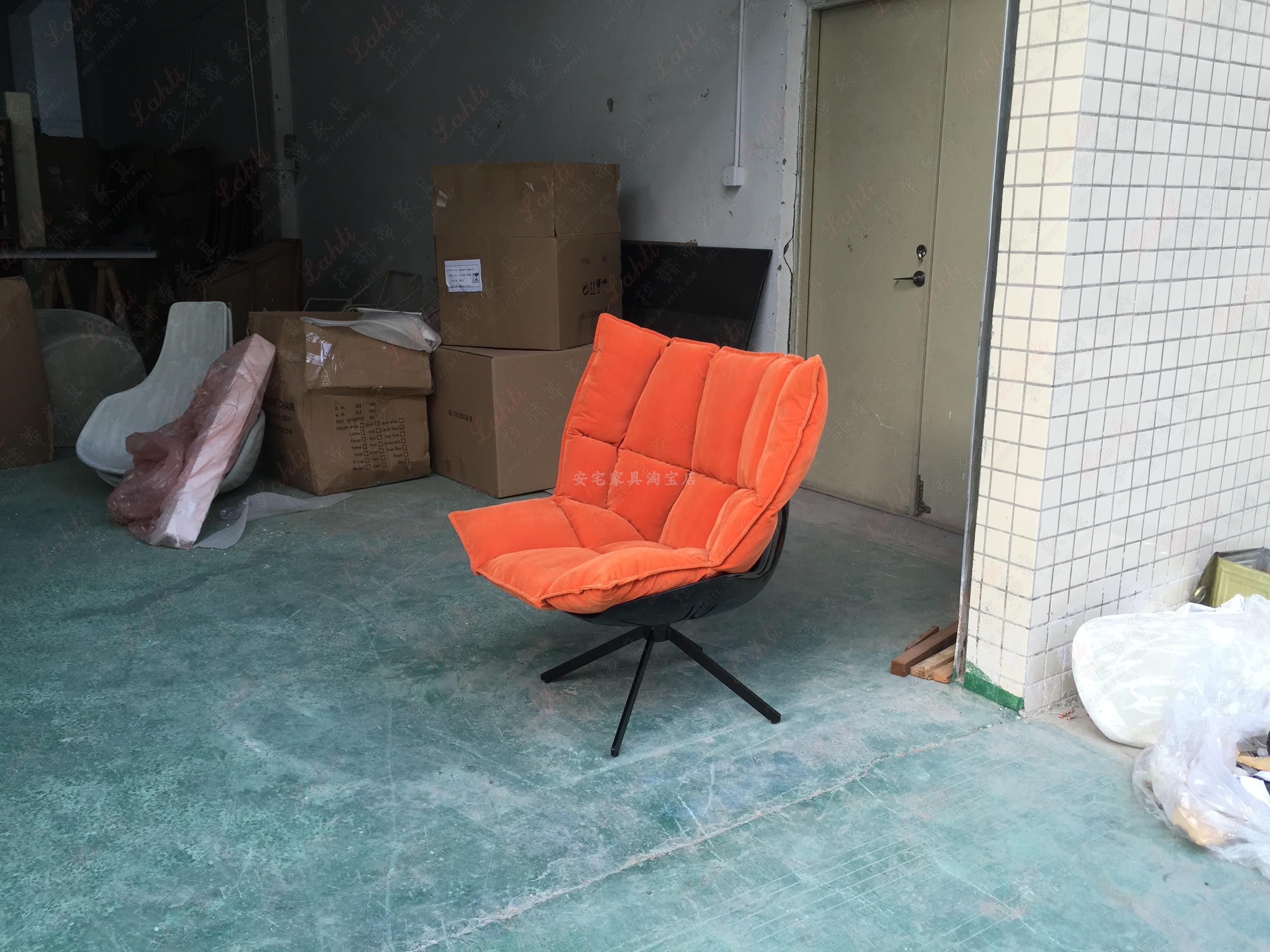 Hình dạng vỏ trấu bánh mì vuông cơ bắp ghế sofa thiết kế sáng tạo đồ nội thất cổ điển Husk-ghế ghế da chân quỳ