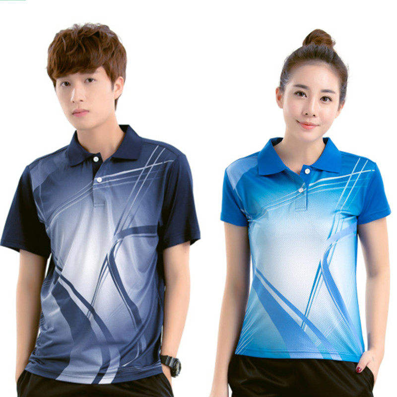 Summer quick-drying lapel sportswear POLO short-sleeved t-shirt top men and women couples lapel quick-drying breathable sportswear