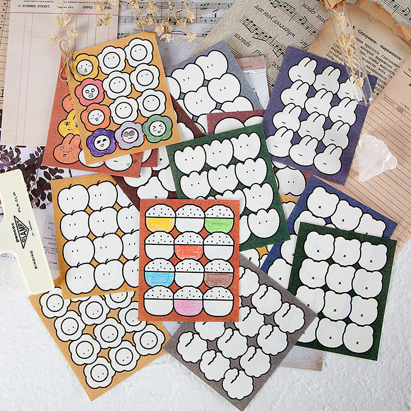 Salt special paper Post-it notes Japanese gentle clocking hand account diy decorative cute cartoon rabbit memo