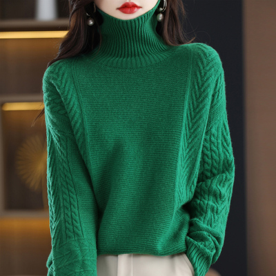 taobao agent Woolen sweater, knitted velvet scarf, increased thickness, western style