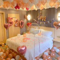  Valentines Day Wedding candle Birthday balloon decoration scene decoration Surprise proposal Romantic room 520 confession